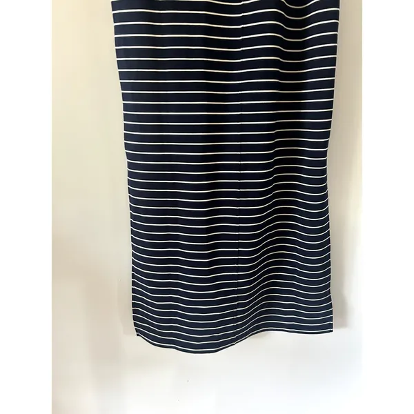 Spanx AirEssentials Navy Crew Stripe Sleeveless Maxi Dress NWT Size S - Image 6
