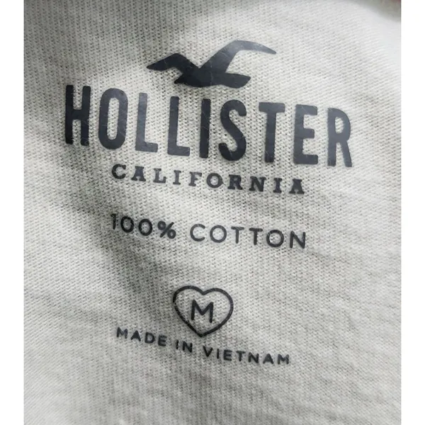 Hollister Thrilling Fear Graphic Crop T-Shirt White‎ Cotton M - Image 3