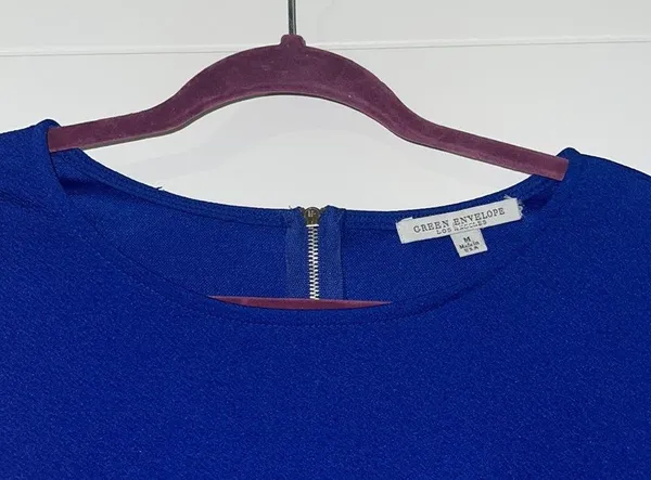 Royal blue business blouse Size M - Image 2