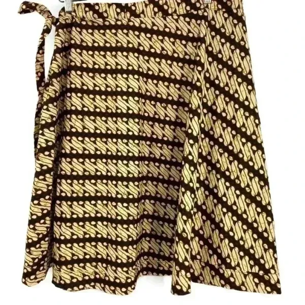 Tropiko‎ By Kultura Brown and Beige Wrap Skirt Size OS - Image 3