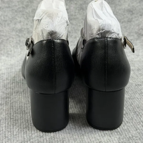 LifeStride Size-9M Womens Tracy Black Faux Leather Strappy Block Heel Pump - Image 10