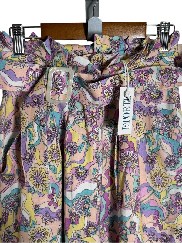 Anthropologie x La Porte Swirl Print Paperbag Wide Leg Pants XS NWT - Image 4