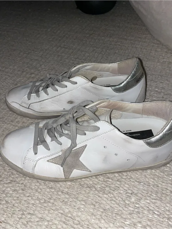 Golden Goose Women's Super-Star with silver heel tab and metal stud lettering - Image 5