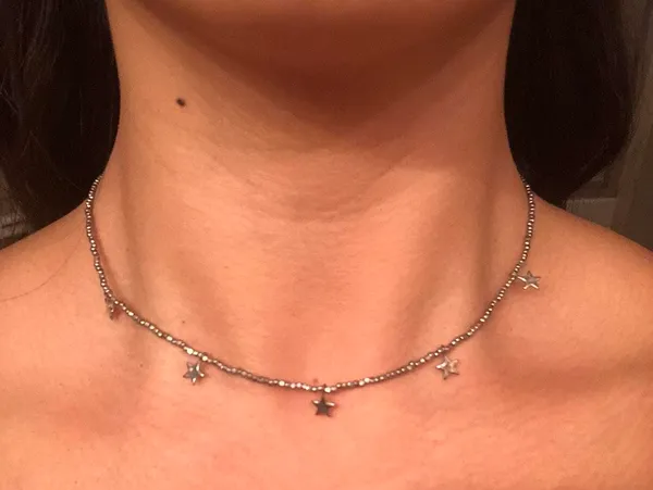 Silver Star Choker Necklace - Image 2