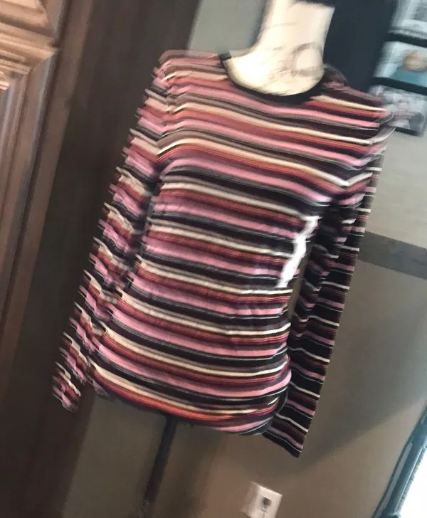 A New Day NWT Size medium striped long sleeve top - Image 4