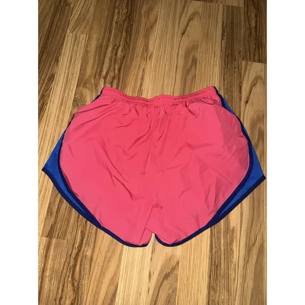 Nike Women's Sz M Medium Dri-fit‎ Hot Pink Blue Fitness Running Shorts - Image 3