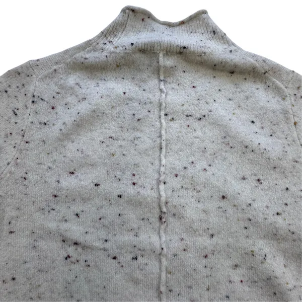 LOFT Mock Neck Flecked Confetti Sweater Womens Large Cream Cozy Pullover NWT - Image 10