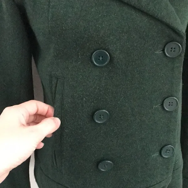 CAbi Love Carol Green Sweater Pea Coat - Image 3