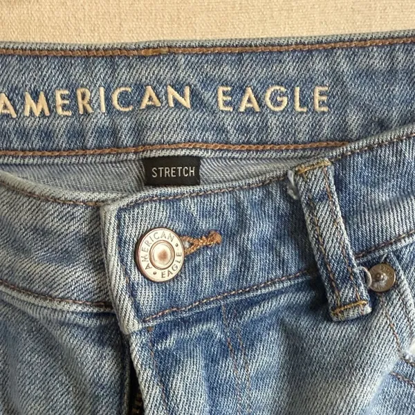 American Eagle Outfitters Distressed Blue Ankle Jeans - Image 2