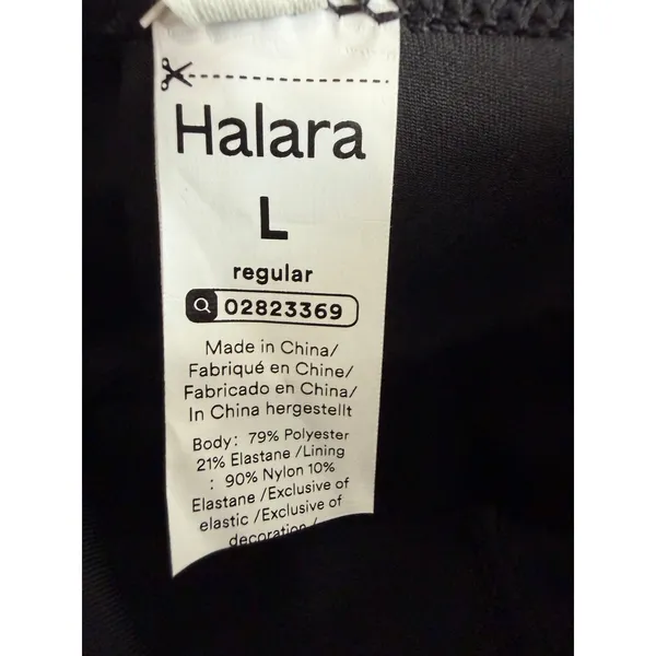 Halara Flex Day Stretch Mid Rise Side Zipper Pocket Work Flare Pants Black L - Image 4