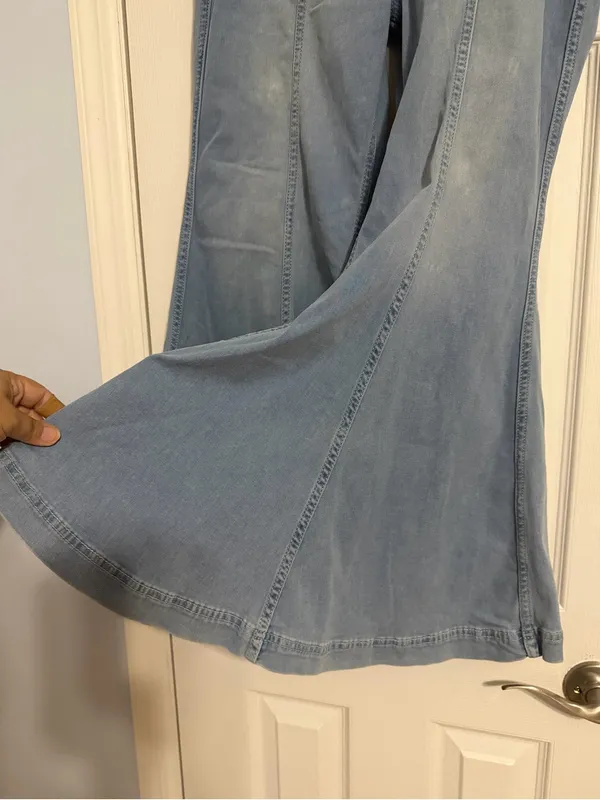 We The Free boho cropped flare jeans size 30 free people retro - Image 4