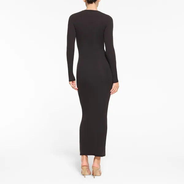 SKIMS Fits Everybody Crew Neck Long Sleeve Dress - Image 3
