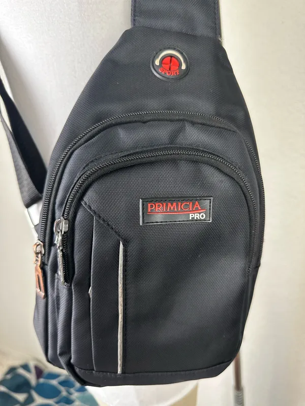 Cross Body Bag Unisex Black Nylon Backpack Adjustable Sports Primicia Pro - Image 5