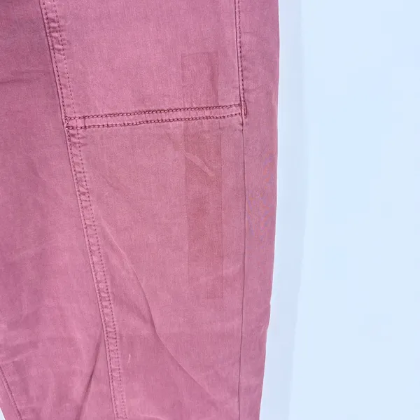 American Eagle Super Stretch Utility Pants Womens 10 Pink Tie Waist Cargo Slim - Image 11