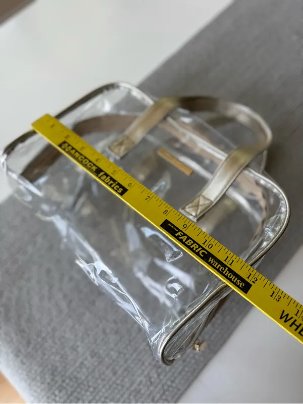 Vince Camuto Clear Bag with Metallic Gold Trim Concerts Festivals - Image 4