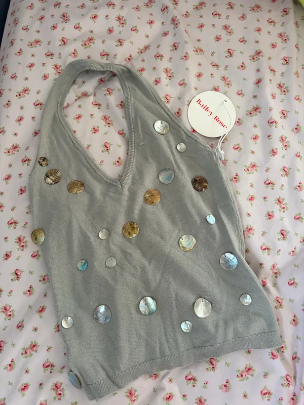 Online Boutique Halter Tank Gray - Image 3
