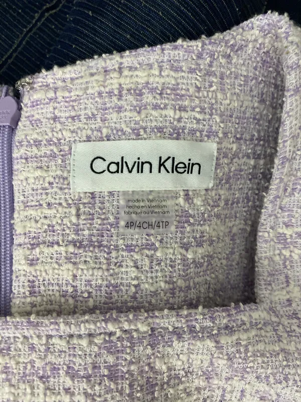 Calvin Klein Lavender Classy Tweed Dress - Image 8