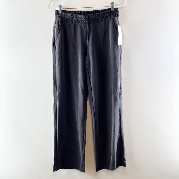 Athleta Seasoft Mid Rise Straight Leg Pants Washed Black Small - Image 4