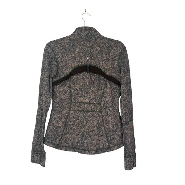 Lululemon Define Jacket 10 Black Rose Herringbone Brushed Alberta Lake Zip Up‎ - Image 2
