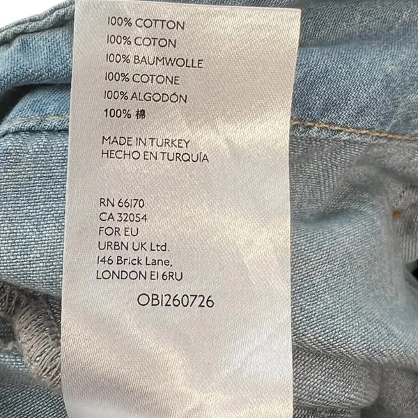 Free People Belted Denim Utility‎ Pants In Blue Haze Denim Chambray Size 30 - Image 12