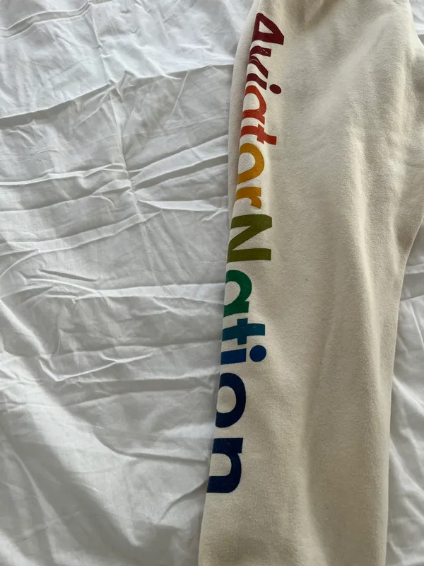 Aviator Nation Vintage White Sweatpants - Image 3