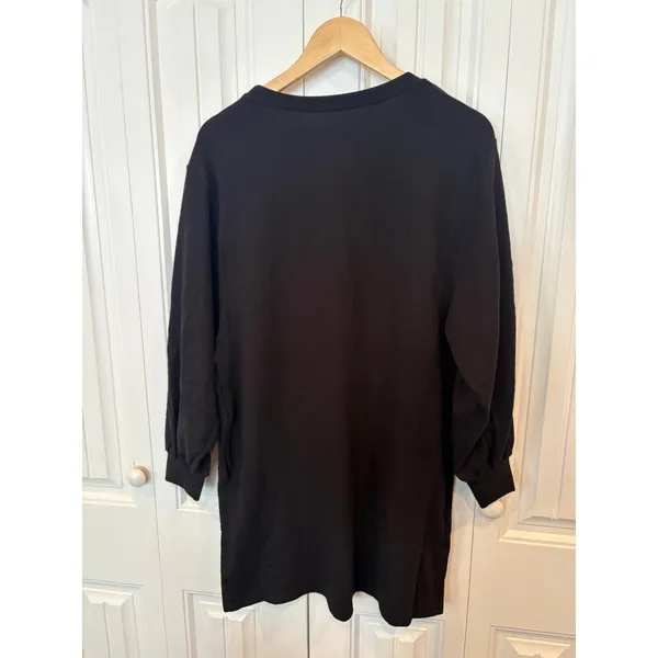 Time And Tru Black‎ Sweatshirt Dress Maternity Size Medium - Image 2