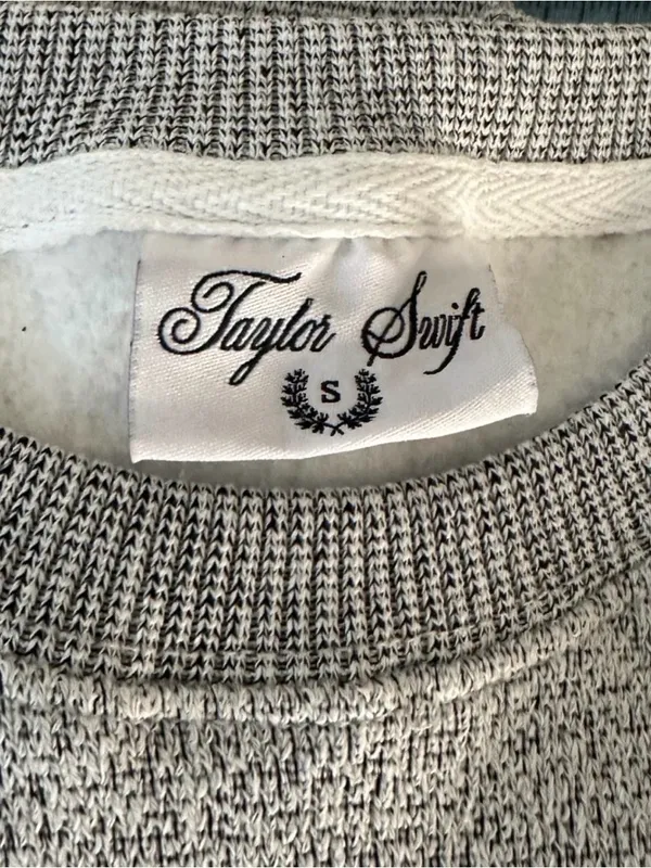 Official Taylor Swift Cowboy Like Me Crewneck Sweatshirt - Grey - Size Small - Image 5