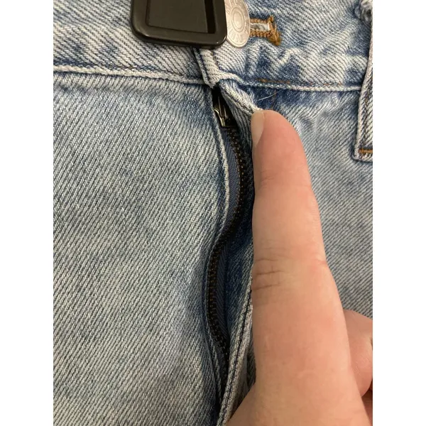 Madewell Super Wide Leg Jeans Stone Wash Blue Size 31P - Image 4