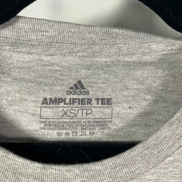 Adidas Indiana Hoosiers IU Amplifier Tee Shirt Gray XS New‎ College Athleisure - Image 2