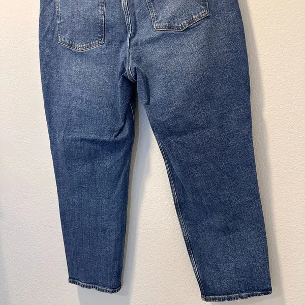Abercrombie & Fitch Size 32/14 The Mom Hi Rise Curve Love‎ Distressed Denim Jeans - Image 11
