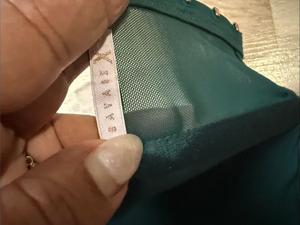 Savage X Fenty Emerald Green Leather Tease Vinyl Bustier Size Small - Image 5