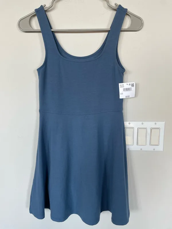NWT American Eagle Outfitters Women’s Mini Dress Scoop Neck Blue Size XS - Image 2