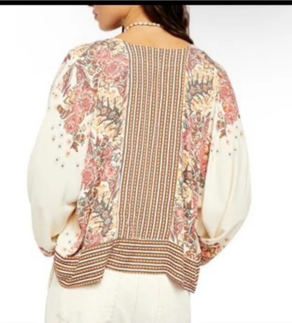 Free People Mix N Match Long Wide Sleeve Blouse - Image 3