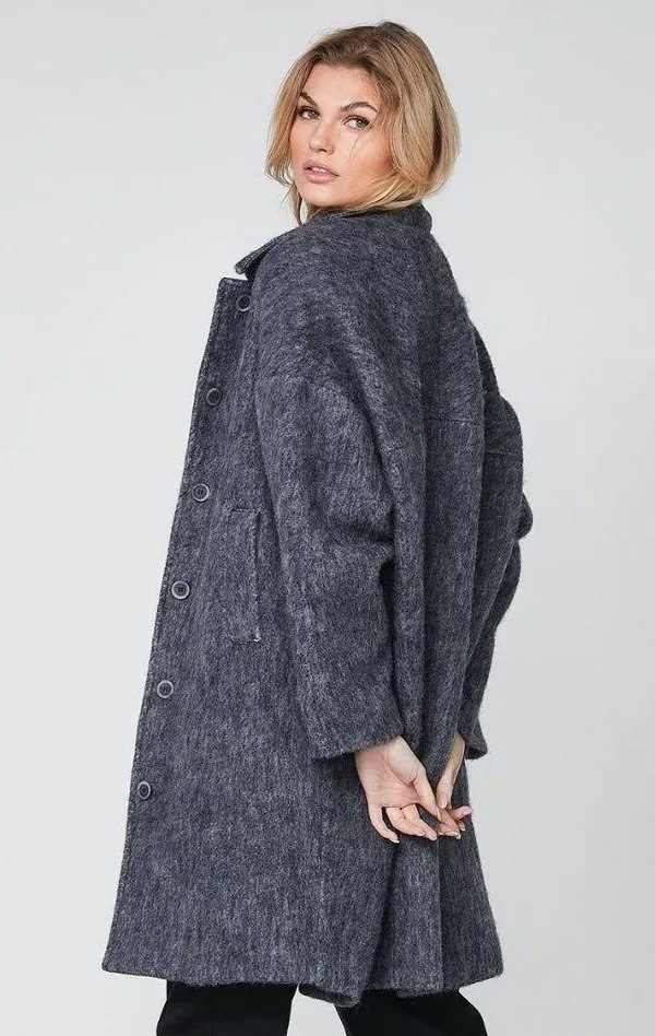 Nü Denmark Ragna Wool Blend Jacket Classic Navy Mix Womens Size Small Blue - Image 4