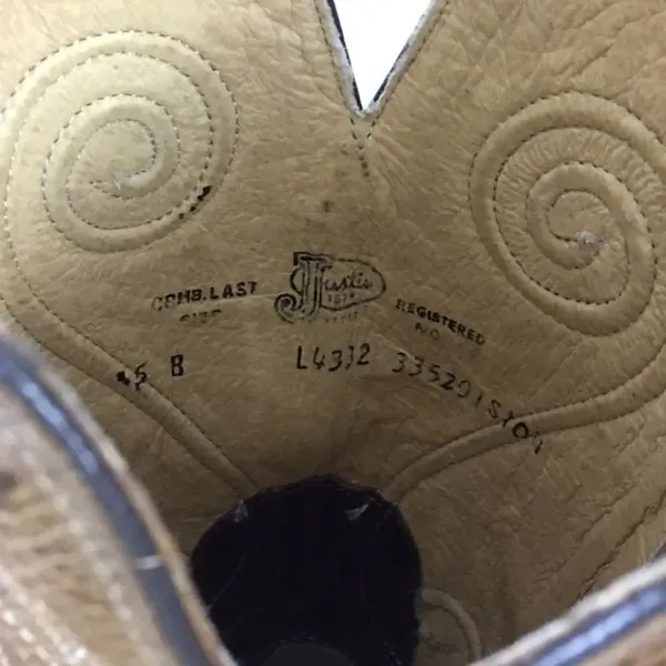 Justin Apache snip toe leather cowboy boots - Image 8
