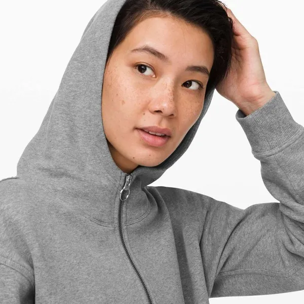 Lululemon All Yours Full Zip Hoodie Jacket Gray S - Image 2