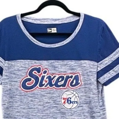 Philadelphia 76ers Womans Shirt Large Fitted Preppy Basketball Championship - Image 2