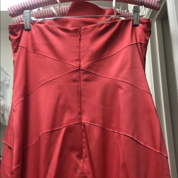 Phoebe Couture coral elegant gown sz 4 - Image 4