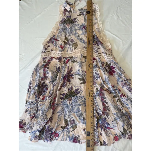 FREE PEOPLE SHE MOVES CHEMISE HIGH NECK‎ SLEEVELESS MINI Size S Pink - Image 8
