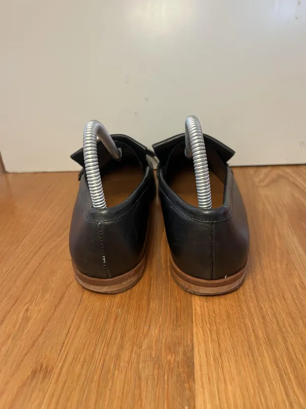 & Other Stories Shoes Womens Size 38 Black Leather Tassel Loafers Made in Italy - Image 6