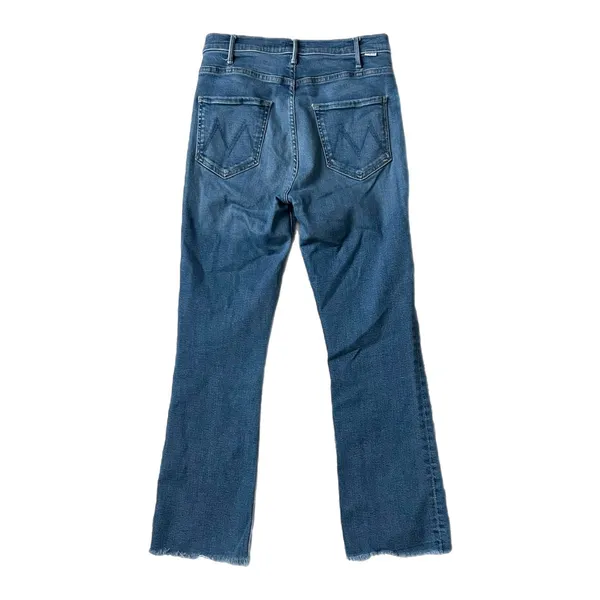 Mother The Hustler Ankle Fray High Rise Flare Jean Grasping At Straws Size 29 - Image 4
