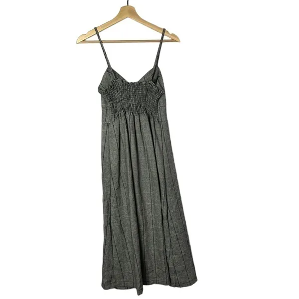 Boutique Gray Tweed Retro Button Down‎ Midi Dress S - Image 2