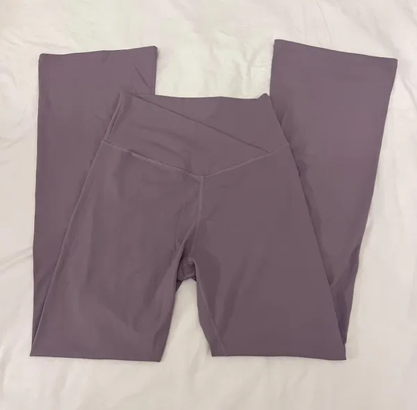 Amazon Pink Crossover Flare Leggings - Image 3