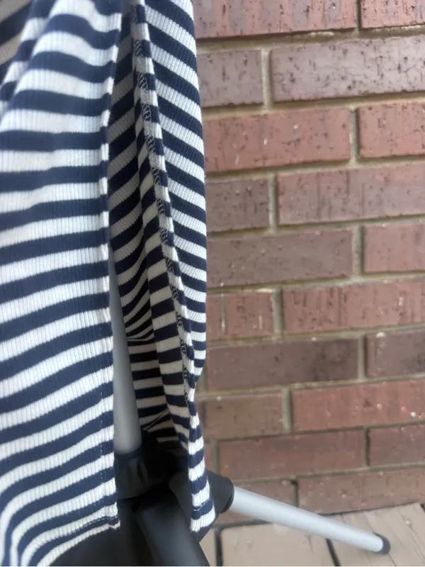 A New Day Striped Ribbed Side Ruched Bodycon Maternity Midi Dress Size Medium M - Image 5