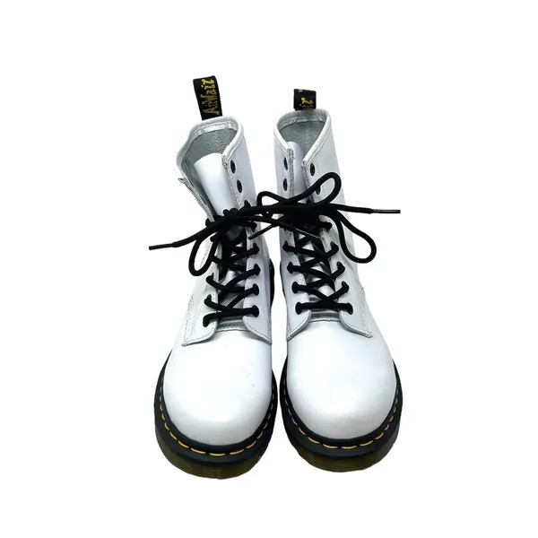 Dr. Martens 1460 Smooth Leather Lace-Up Boots White Size‎ US 7 - Image 2