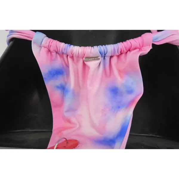 Victoria's Secret Pink Blue‎ Tie Dye Triangle Bikini Set Size Medium - Image 3