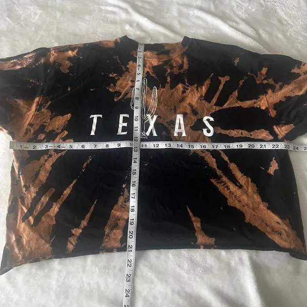 Eko Deko Texas Cactus Bleach Dye Crop‎ Top Shirt XL - Image 6