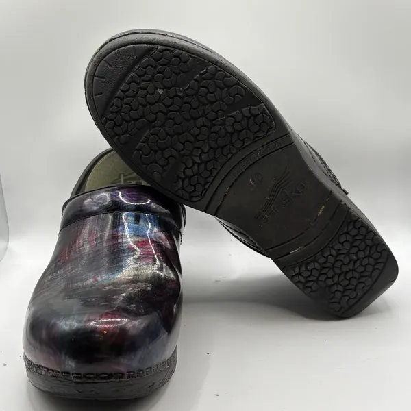 Dansko XP 2.0 Size 40 (9.5-10) Purple Blue Brushed Leather Comfort Shoes Nurse - Image 8