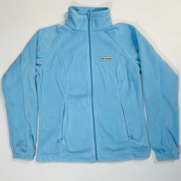 Columbia‎ Fleece Jacket Women's Full Zip Gorpcore Powder Light Blue Size Medium - Image 2