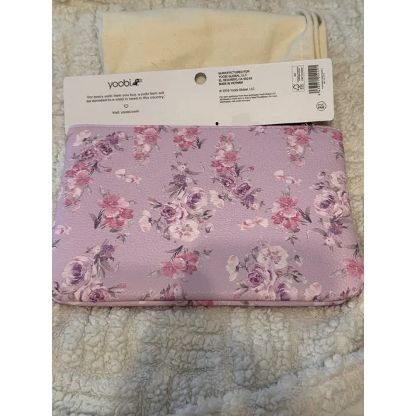 LoveShackFancy x Yoobi Happy Thoughts Floral Accessory Pouch Wristlet NWT - Image 10